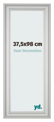 Marco de Fotos 37 5x98cm Plateado Mate MDF Lazio Delantera Tamano | Yourdecoration.es