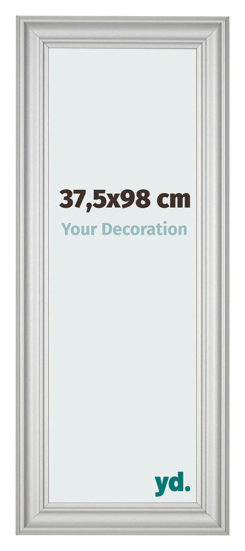 Marco de Fotos 37 5x98cm Plateado Mate MDF Lazio Delantera Tamano | Yourdecoration.es