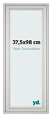 Marco de Fotos 37 5x98cm Plateado Mate MDF Lazio Delantera Tamano | Yourdecoration.es