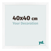 Marco de Fotos 40x40 cm Blanco Mate MDF Bologna Delantera Tamano | Yourdecoration.es
