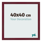 Marco de Fotos 40x40 cm Vino Tinto Barrido MDF Bologna Delantera Tamano | Yourdecoration.es
