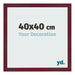 Marco de Fotos 40x40 cm Vino Tinto Barrido MDF Bologna Delantera Tamano | Yourdecoration.es