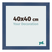Marco de Fotos 40x40cm Azul Oscuro Barrido MDF Pisa Delantera Tamano | Yourdecoration.es