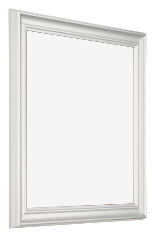 Marco de Fotos 40x40cm Blanco Barrido MDF Lazio Delantera Oblicuo | Yourdecoration.es