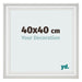 Marco de Fotos 40x40cm Blanco Barrido MDF Lazio Delantera Tamano | Yourdecoration.es