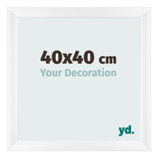 Marco de Fotos 40x40cm Blanco Vintage MDF Pisa Delantera Tamano | Yourdecoration.es