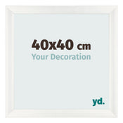 Marco de Fotos 40x40cm Blanco Vintage MDF Pisa Delantera Tamano | Yourdecoration.es
