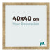 Marco de Fotos 40x40cm Dorado Antiguo MDF Bologna Delantera Tamano | Yourdecoration.es