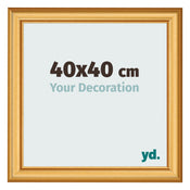 Marco de Fotos 40x40cm Dorado Matte MDF Lazio Delantera Tamano | Yourdecoration.es