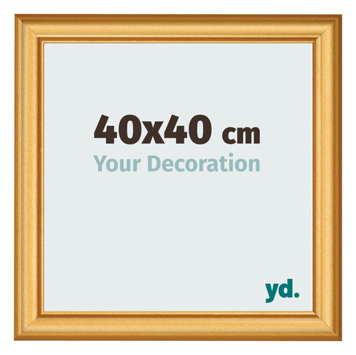 Marco de Fotos 40x40cm Dorado Matte MDF Lazio Delantera Tamano | Yourdecoration.es