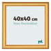 Marco de Fotos 40x40cm Dorado Matte MDF Lazio Delantera Tamano | Yourdecoration.es