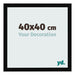 Marco de Fotos 40x40cm Negro Brillante MDF Bologna Delantera Tamano | Yourdecoration.es