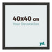 Marco de Fotos 40x40cm Negro Grano De Madera MDF Bologna Delantera Tamano | Yourdecoration.es