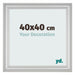 Marco de Fotos 40x40cm Plateado Mate MDF Lazio Delantera Tamano | Yourdecoration.es