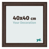 Marco de Fotos 40x40cm Roble Oscuro MDF Lazio Delantera Tamano | Yourdecoration.es