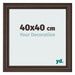 Marco de Fotos 40x40cm Roble Oscuro MDF Lazio Delantera Tamano | Yourdecoration.es