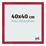 Marco de Fotos 40x40cm Rojo MDF Bologna Delantera Tamano | Yourdecoration.es