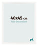 Marco de Fotos 40x45 cm Blanco Brillante MDF Bologna Delantera Tamano | Yourdecoration.es