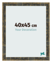 Marco de Fotos 40x45cm Azul Y Dorado Fusionado MDF Pisa Delantera Tamano | Yourdecoration.es