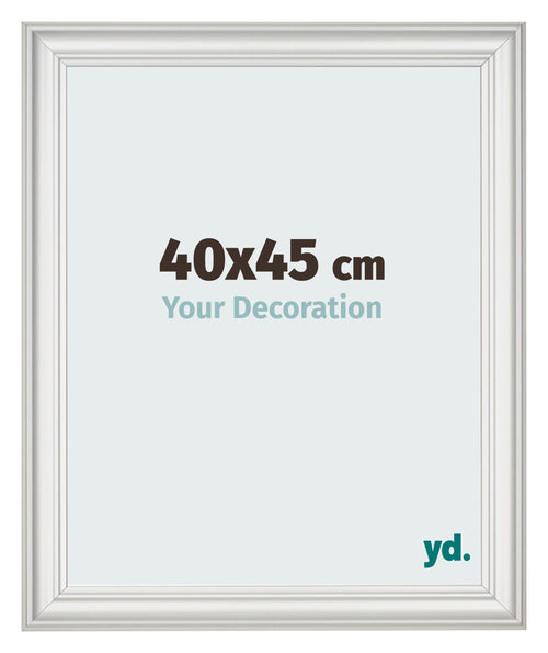 Marco de Fotos 40x45cm Blanco Barrido MDF Lazio Delantera Tamano | Yourdecoration.es