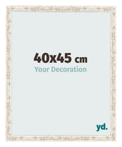 Marco de Fotos 40x45cm Blanco Vintage MDF Bologna Delantera Tamano | Yourdecoration.es