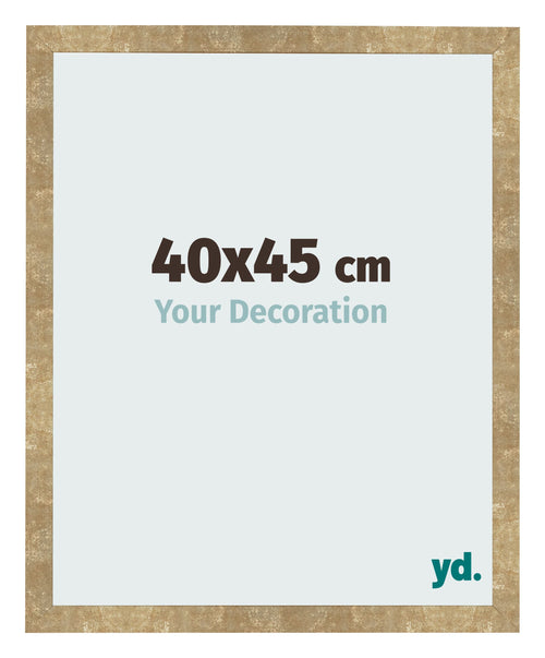 Marco de Fotos 40x45cm Dorado Antiguo MDF Bologna Delantera Tamano | Yourdecoration.es