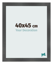 Marco de Fotos 40x45cm Negro Plateado Pulido MDF Pisa Delantera Tamano | Yourdecoration.es