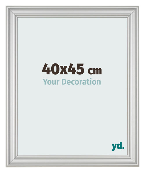 Marco de Fotos 40x45cm Plateado Mate MDF Lazio Delantera Tamano | Yourdecoration.es