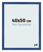 Marco de Fotos 40x50 cm Azul Oscuro MDF Bologna Delantera Tamano | Yourdecoration.es