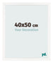 Marco de Fotos 40x50 cm Blanco Brillante MDF Bologna Delantera Tamano | Yourdecoration.es