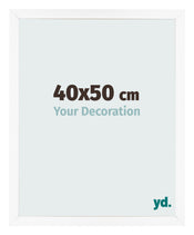 Marco de Fotos 40x50 cm Blanco Mate MDF Bologna Delantera Tamano | Yourdecoration.es