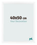 Marco de Fotos 40x50 cm Blanco Mate MDF Bologna Delantera Tamano | Yourdecoration.es