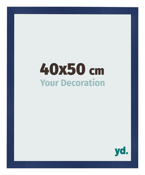 Marco de Fotos 40x50cm Azul Oscuro Barrido MDF Bologna Delantera Tamano | Yourdecoration.es