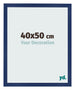 Marco de Fotos 40x50cm Azul Oscuro Barrido MDF Bologna Delantera Tamano | Yourdecoration.es