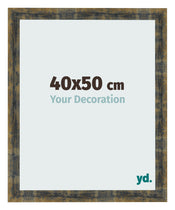 Marco de Fotos 40x50cm Azul Y Dorado Fusionado MDF Pisa Delantera Tamano | Yourdecoration.es