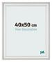 Marco de Fotos 40x50cm Blanco Barrido MDF Lazio Delantera Tamano | Yourdecoration.es