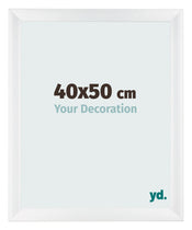 Marco de Fotos 40x50cm Blanco Vintage MDF Pisa Delantera Tamano | Yourdecoration.es