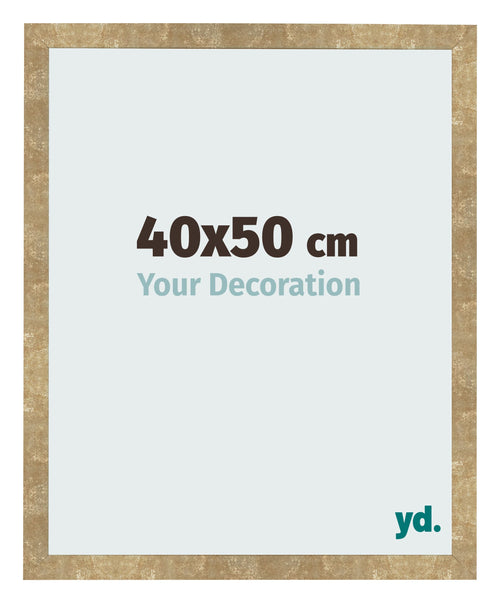 Marco de Fotos 40x50cm Dorado Antiguo MDF Bologna Delantera Tamano | Yourdecoration.es