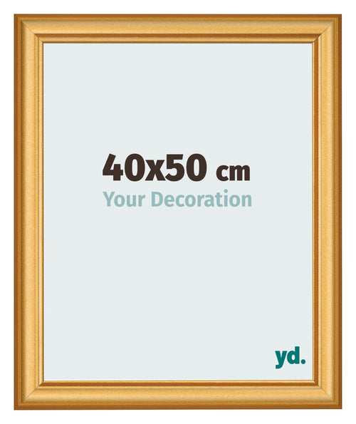 Marco de Fotos 40x50cm Dorado Matte MDF Lazio Delantera Tamano | Yourdecoration.es