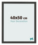 Marco de Fotos 40x50cm Negro Grano De Madera MDF Bologna Delantera Tamano | Yourdecoration.es