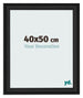 Marco de Fotos 40x50cm Negro Grano De Madera MDF Lazio Delantera Tamano | Yourdecoration.es