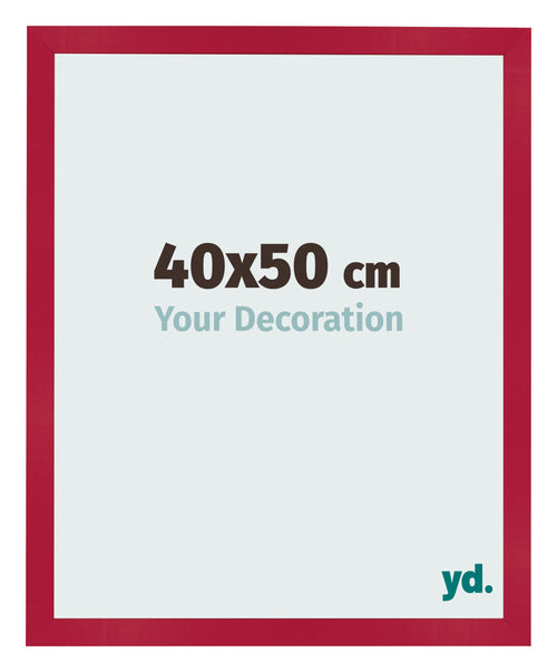 Marco de Fotos 40x50cm Rojo MDF Bologna Delantera Tamano | Yourdecoration.es