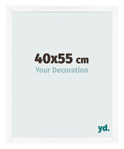 Marco de Fotos 40x55 cm Blanco Mate MDF Bologna Delantera Tamano | Yourdecoration.es