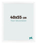 Marco de Fotos 40x55 cm Blanco Mate MDF Bologna Delantera Tamano | Yourdecoration.es