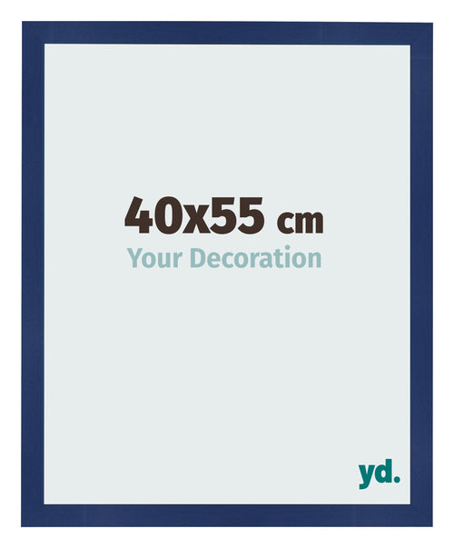 Marco de Fotos 40x55cm Azul Oscuro Barrido MDF Bologna Delantera Tamano | Yourdecoration.es