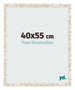 Marco de Fotos 40x55cm Blanco Vintage MDF Bologna Delantera Tamano | Yourdecoration.es