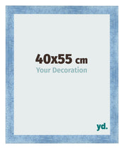 Marco de Fotos 40x55cm Claro Azul Barrido MDF Pisa Delantera Tamano | Yourdecoration.es