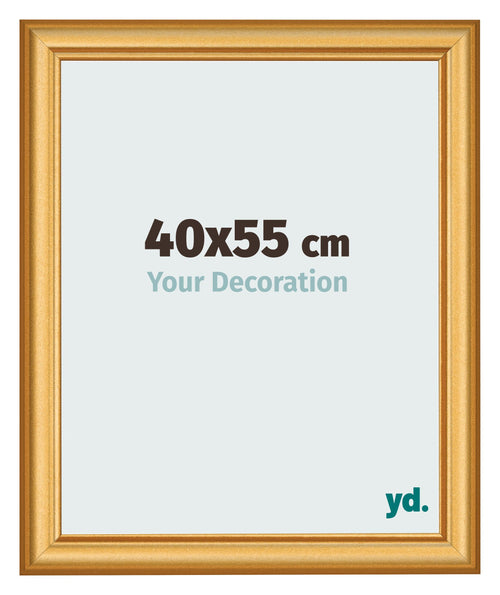 Marco de Fotos 40x55cm Dorado Matte MDF Lazio Delantera Tamano | Yourdecoration.es