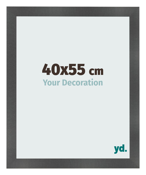 Marco de Fotos 40x55cm Negro Plateado Pulido MDF Pisa Delantera Tamano | Yourdecoration.es