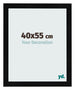 Marco de Fotos 40x55cm Negro Plateado Pulido MDF Pisa Delantera Tamano | Yourdecoration.es
